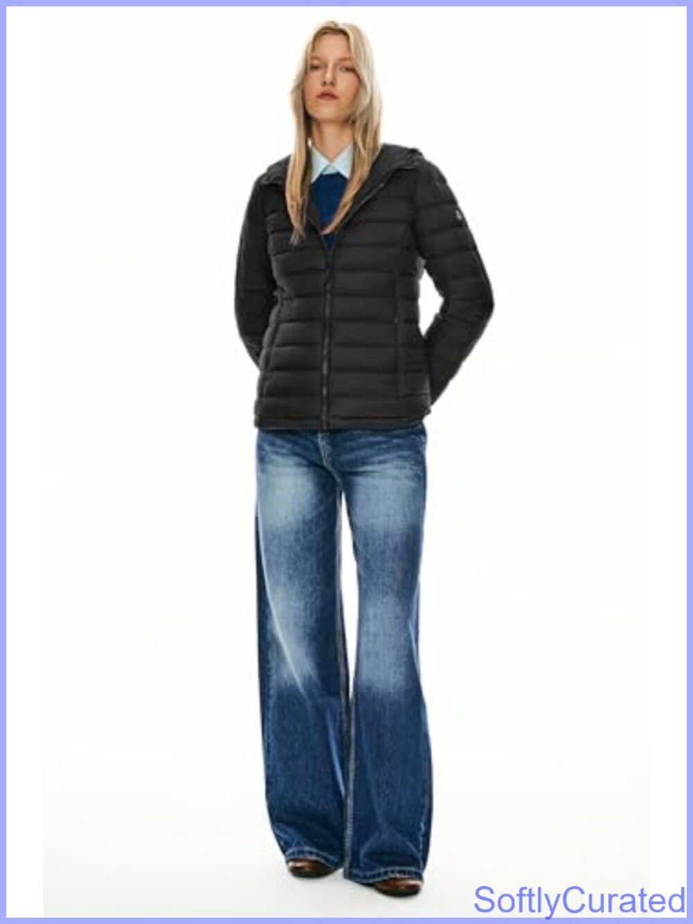 Lightweight Packable RDS Down Hooded Puffer Jacket Water-Resistant - Picture 3 of 6
